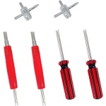 ZUFECY Tire Valve Removal Tool Installation Kit, 4-Way Valve Tool Single/Dual