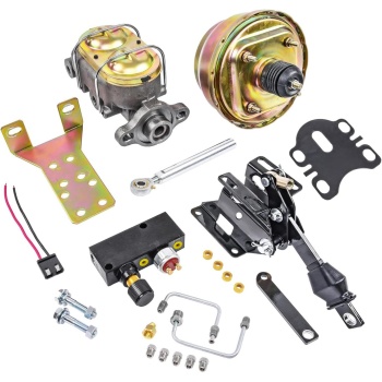 8" Universal Dual Power Brake Booster Conversion Kit with 1" Prop Chrome Brake