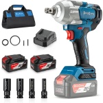 Dong Cheng 20V Brushless Impact Wrench, 515 ft-lbs High Torque, 1/2 Inch