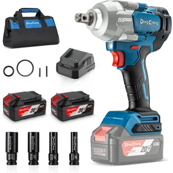 Dong Cheng 20V Brushless Impact Wrench, 515 ft-lbs High Torque, 1/2 Inch