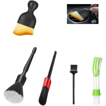 Car Detailing Brushes Duster Cleaning Kits, Soft Hair Dashboard Air Vent Crevice